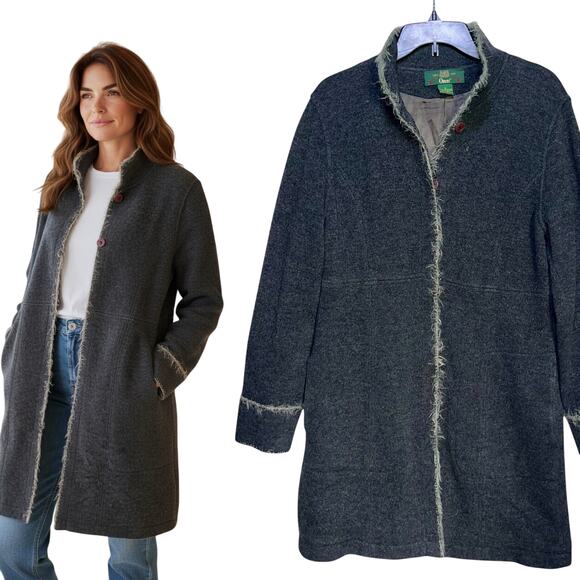 Orvis Wool Coat Knit Vintage Lined Jacket Lambswool - Picture 1 of 12